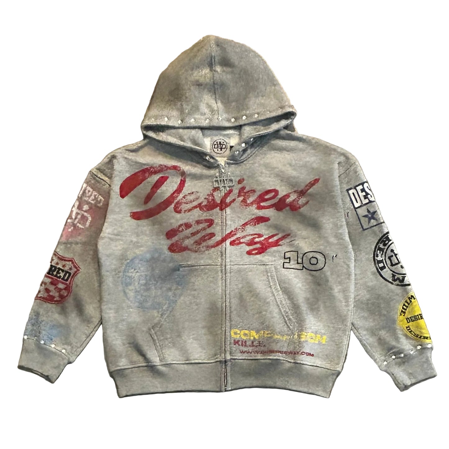 Grey Desired Way Zip-up