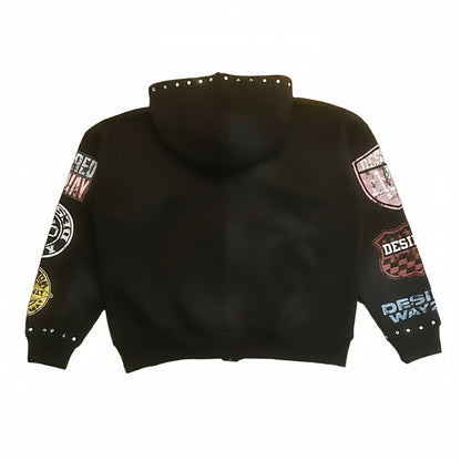 Black Desired Way Zip Up