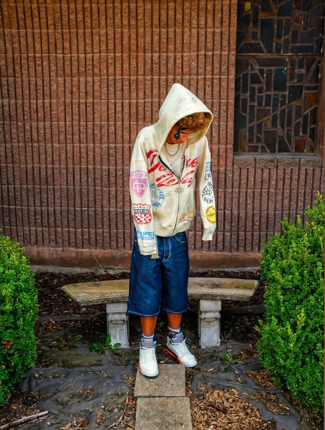 Person wearing a store piece